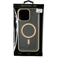 Силіконовий чохол MATTE з підтримкою MagSafe для телефону iPhone 15 Pro Max cream