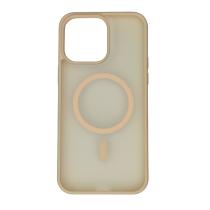 Силиконовый чехол MATTE с поддержкой MagSafe для iPhone 15 Pro Max cream