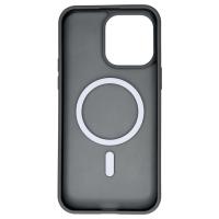 Силіконовий чохол MATTE з підтримкою MagSafe для телефону iPhone 15 Pro Max titanium black