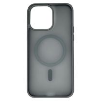 Силиконовый чехол MATTE с поддержкой MagSafe для iPhone 15 Pro titanium black