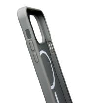 Силиконовый чехол MATTE с поддержкой MagSafe для iPhone 15 Pro titanium black