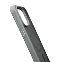 Силиконовый чехол MATTE с поддержкой MagSafe для iPhone 15 Pro titanium black