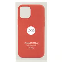 Силиконовый чехол OrigCase "Colors" with MagSafe для iPhone 12 / iPhone 12 Pro Electric Orange