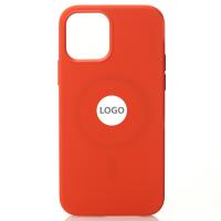 Силиконовый чехол OrigCase "Colors" with MagSafe для iPhone 12 / iPhone 12 Pro Electric Orange
