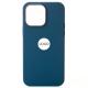 Силиконовый чехол OrigCase "Colors" with MagSafe для iPhone 15 Pro Storm Blue