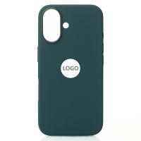 Силиконовый чехол OrigCase "Colors" with MagSafe для iPhone 16 Plus Lake Green