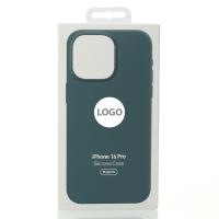 Силиконовый чехол OrigCase "Colors" with MagSafe для iPhone 16 Pro Lake Green