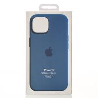 Силиконовый чехол OrigCase "Colors" with MagSafe для iPhone 15 Plus Storm Blue