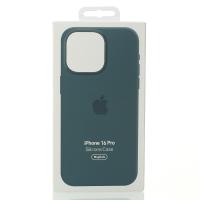 Силиконовый чехол OrigCase "Colors" with MagSafe для iPhone 16 Pro Lake Green