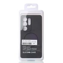Силиконовый чехол Slim Ring Soft с поддержкой MagSafe для Samsung S25 Ultra stone gray