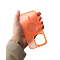 Силіконовий чохол SOFT MATT з підтримкою MagSafe для iPhone 15 Pro Max orange