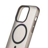 Силіконовий чохол SOFT MATT з підтримкою MagSafe для iPhone 15 Pro Max black
