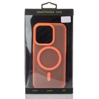 Силіконовий чохол SOFT MATT з підтримкою MagSafe для iPhone 15 Pro orange
