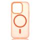 Силиконовый чехол SOFT MATT с поддержкой MagSafe для iPhone 15 Pro orange