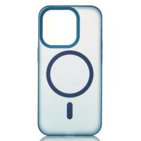 Силиконовый чехол SOFT MATT с поддержкой MagSafe для iPhone 15 Pro Max dark blue