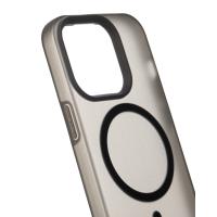 Силіконовий чохол SOFT MATT з підтримкою MagSafe для iPhone 15 Pro black
