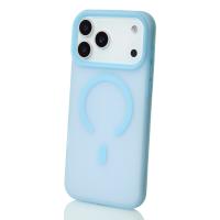 Силіконовий чохол SOFT MATT з підтримкою MagSafe для iPhone 17 Pro light blue