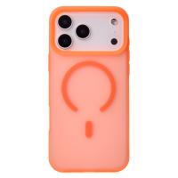 Силіконовий чохол SOFT MATT з підтримкою MagSafe для iPhone 17 Pro orange