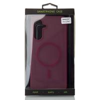 Силіконовий чохол SOFT MATT з підтримкою MagSafe для Samsung A17 cherry red