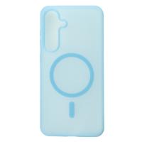 Силіконовий чохол SOFT MATT з підтримкою MagSafe для Samsung S25 FE light blue