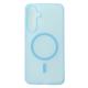 Силіконовий чохол SOFT MATT з підтримкою MagSafe для Samsung S25 FE light blue