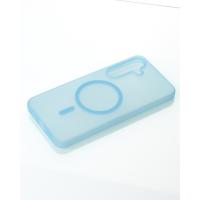 Силіконовий чохол SOFT MATT з підтримкою MagSafe для Samsung S25 FE light blue