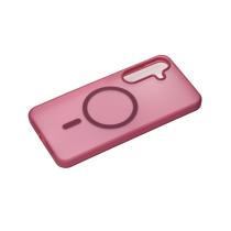 Силіконовий чохол SOFT MATT з підтримкою MagSafe для Samsung S25 FE cherry red