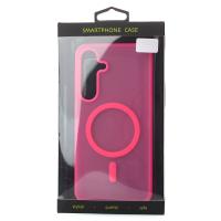 Силиконовый чехол SOFT MATT с поддержкой MagSafe для Samsung S25 FE rose red