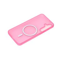 Силиконовый чехол SOFT MATT с поддержкой MagSafe для Samsung S25 FE rose red
