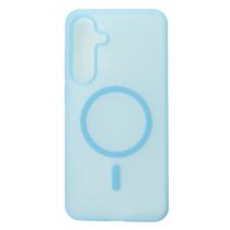 Силіконовий чохол SOFT MATT з підтримкою MagSafe для Samsung S24/S25 light blue