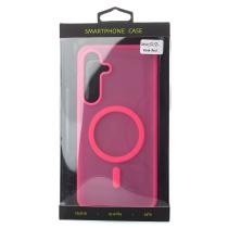 Силіконовий чохол SOFT MATT з підтримкою MagSafe для Samsung S24 Plus/S25 Plus rose red