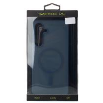 Силіконовий чохол SOFT MATT з підтримкою MagSafe для Samsung S24/S25 dark blue
