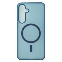 Силіконовий чохол SOFT MATT з підтримкою MagSafe для Samsung S24/S25 dark blue