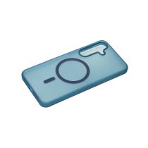Силіконовий чохол SOFT MATT з підтримкою MagSafe для Samsung S24/S25 dark blue