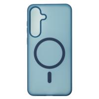Силиконовый чехол SOFT MATT с поддержкой MagSafe для Samsung S24 Plus/S25 Plus dark blue