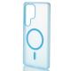 Силиконовый чехол SOFT MATT с поддержкой MagSafe для Samsung S25 Ultra light blue