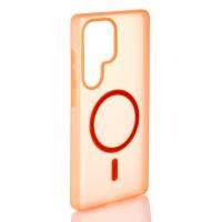 Силиконовый чехол SOFT MATT с поддержкой MagSafe для Samsung S25 Ultra orange
