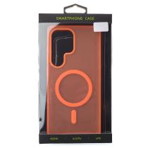 Силіконовий чохол SOFT MATT з підтримкою MagSafe для Samsung S24 Ultra orange