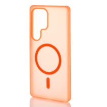 Силіконовий чохол SOFT MATT з підтримкою MagSafe для Samsung S24 Ultra orange
