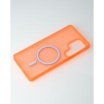 Силіконовий чохол SOFT MATT з підтримкою MagSafe для Samsung S24 Ultra orange