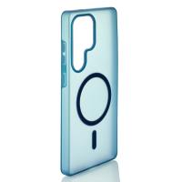 Силиконовый чехол SOFT MATT с поддержкой MagSafe для Samsung S24 Ultra dark blue