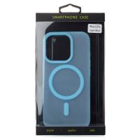 Силіконовий чохол SOFT MATT з підтримкою MagSafe для iPhone 16 Pro light blue