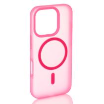 Силиконовый чехол SOFT MATT с поддержкой MagSafe для iPhone 16 Pro rose red