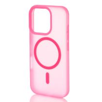 Силиконовый чехол SOFT MATT с поддержкой MagSafe для iPhone 16 Pro rose red