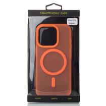 Силиконовый чехол SOFT MATT с поддержкой MagSafe для iPhone 16 Pro orange