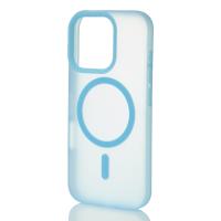 Силіконовий чохол SOFT MATT з підтримкою MagSafe для iPhone 16 Pro Max light blue