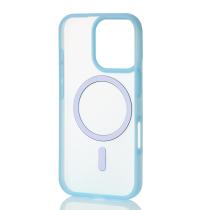 Силиконовый чехол SOFT MATT с поддержкой MagSafe для iPhone 16 Pro Max light blue