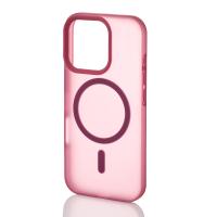 Силіконовий чохол SOFT MATT з підтримкою MagSafe для iPhone 16 Pro Max cherry red