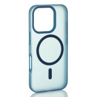Силіконовий чохол SOFT MATT з підтримкою MagSafe для iPhone 16 Pro dark blue