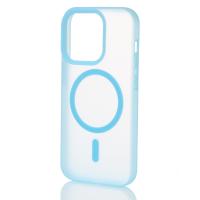 Силиконовый чехол SOFT MATT с поддержкой MagSafe для iPhone 12/12 Pro light blue